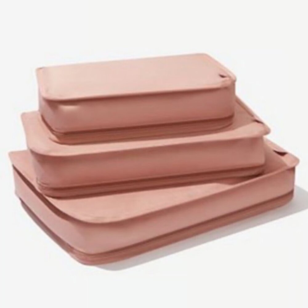 ❣️2/$36 Hanky Panky Set of 3 Packing Cubes Blush Mauve Pink Retail Price $48.00